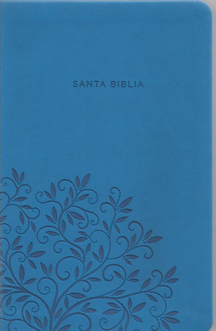 Biblia Reina Valera Letra Grande. Símil Piel Azul