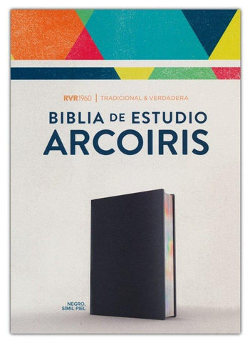 Rvr 1960 Biblia De Estudio Arco Iris, Negro Imitación Piel