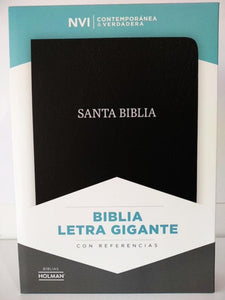 Nvi Biblia Letra Grande Tamaño Manual Negro, Piel Fabricada